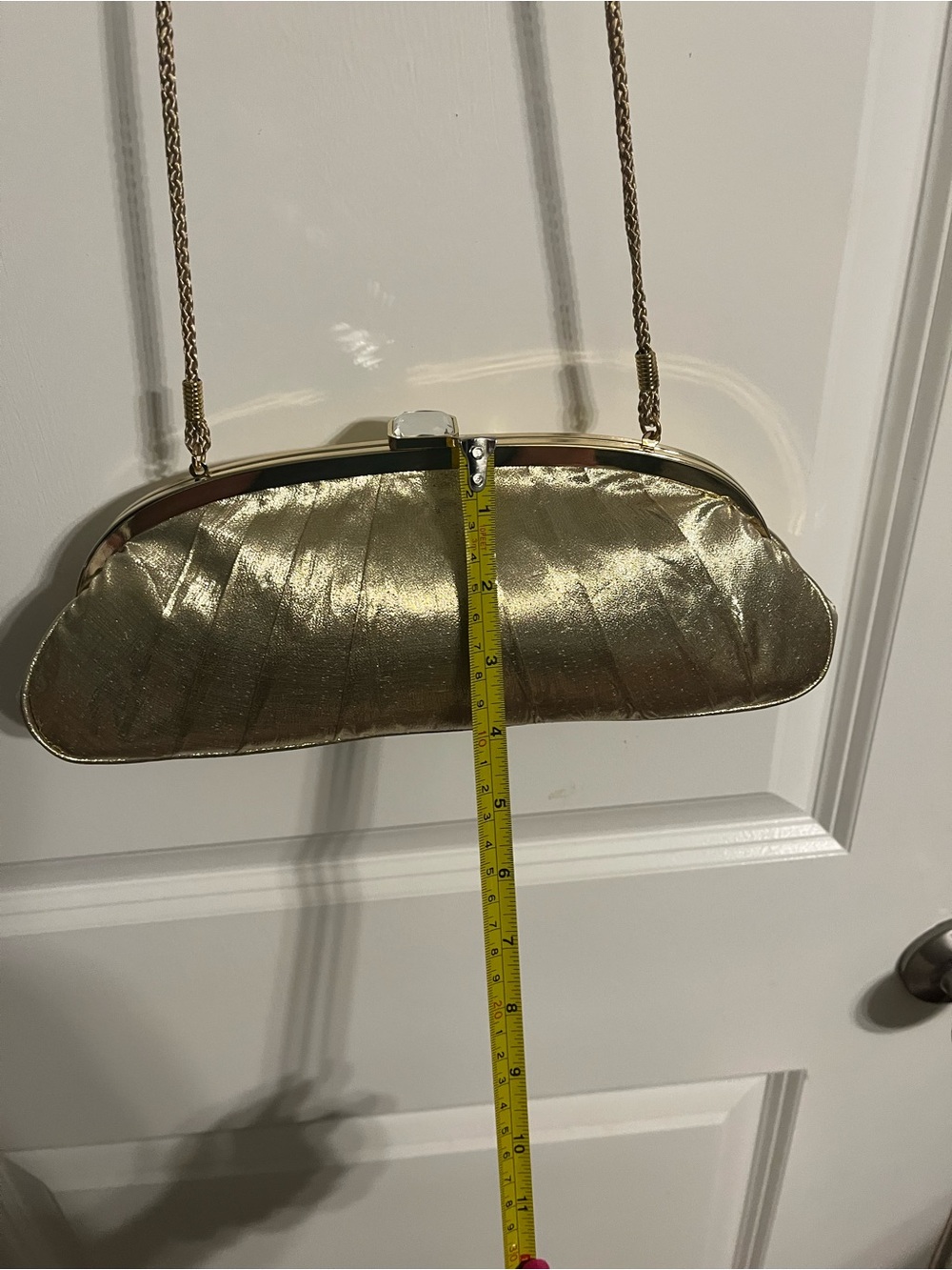 Kate Landry Metallic Gold Evening Clutch - Picture 11 of 15